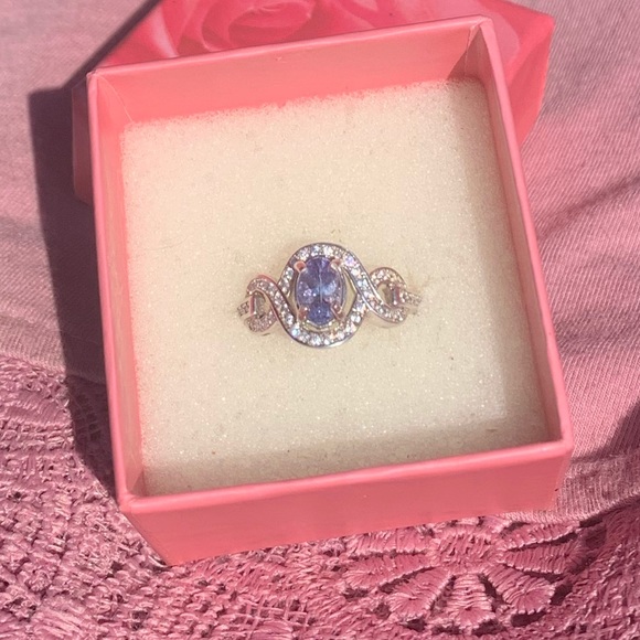 AA sterling silver genuine tanzanite ring 925 - Picture 2 of 7